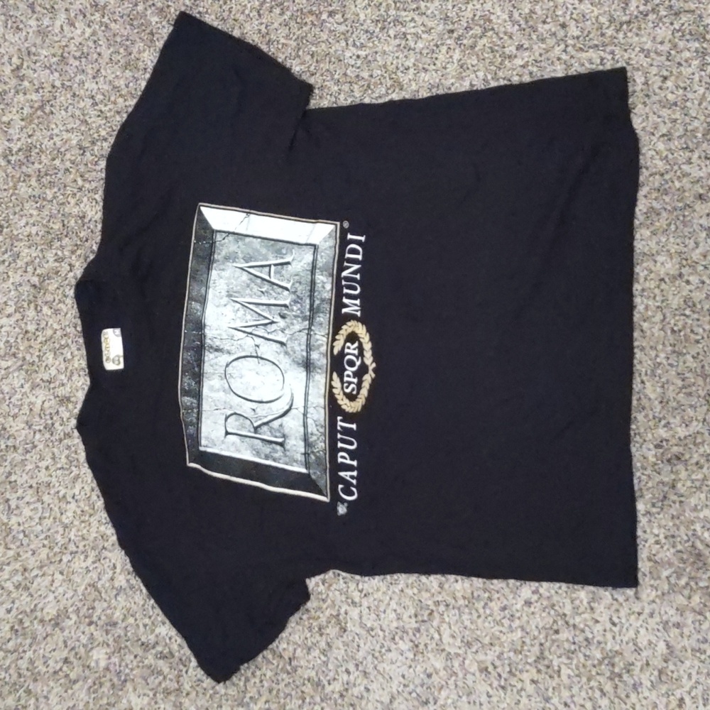 Roma Caput Mundi T Shirt Black Mens M